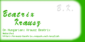 beatrix krausz business card